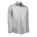 Front - ID Mens Fine Twill Shirt Long Sleeve Modern Fit