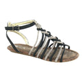 Front - Savannah Womens/Ladies Interwoven Gladiator Sandals