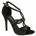 Front - Anne Michelle Womens/Ladies Faux Snake Skin High Heels