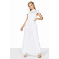 Front - Little Mistress Womens/Ladies Lace High Neck Bridal Dress