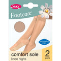 Front - Silky Ladies Footcare Comfort Sole Knee Highs (2 Pairs)