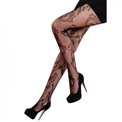 Black - Back - Silky Womens-Ladies Scarlet Vine Tights (1 Pair)