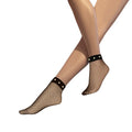 Front - Silky Womens/Ladies Fishnet Pearls Ankle High Socks (1 Pair)
