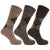 Front - Mens Traditional Argyle Pattern Non Elastic Lambs Wool Blend Socks (Pack Of 3)