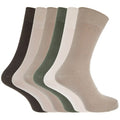 Front - Mens Bamboo Super Soft Breathable Ribbed Socks (6 Pairs)