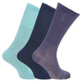 Front - Womens/Ladies Bamboo Non-Binding Extra Wide Diabetic Socks (3 Pairs)