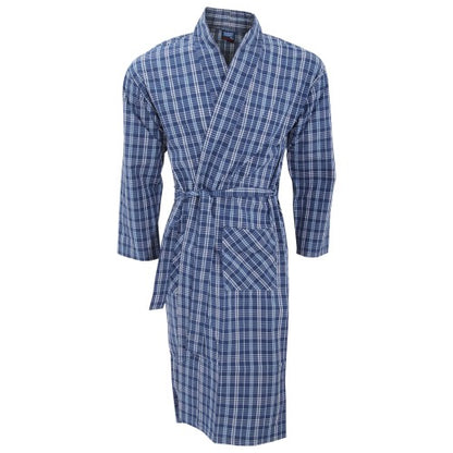 Front - Mens Lightweight Patterned Kimono Robe