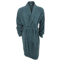 Front - Mens Plain Cotton Towelling Robe/Dressing Gown