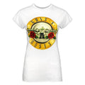 Front - Amplified Womens/Ladies Guns N Roses Drum White T-Shirt