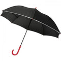 Red - Front - Bullet Felice Auto Open Windproof Reflective Umbrella