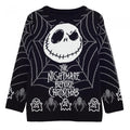 Front - Nightmare Before Christmas Boys Jack Skellington Web Knitted Jumper
