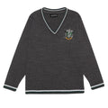 Front - Harry Potter Girls Slytherin House Knitted Jumper