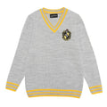 Front - Harry Potter Girls Hufflepuff House Knitted Jumper