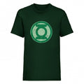 Front - Justice League Mens Green Lantern Distressed Logo T-Shirt