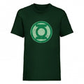 Front - Justice League Mens Green Lantern Distressed Logo T-Shirt