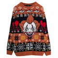 Front - IT Chapter Two Mens Pennywise Face Knitted Christmas Jumper