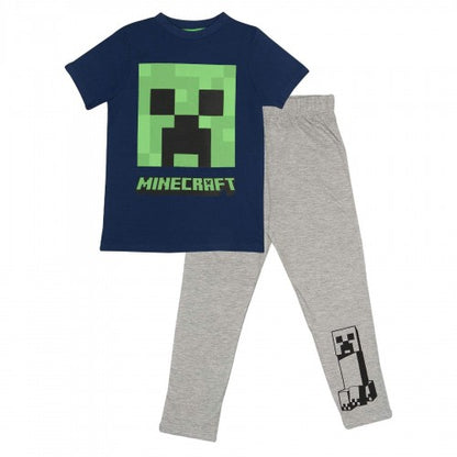 Front - Minecraft Boys Creeper Pyjama Set
