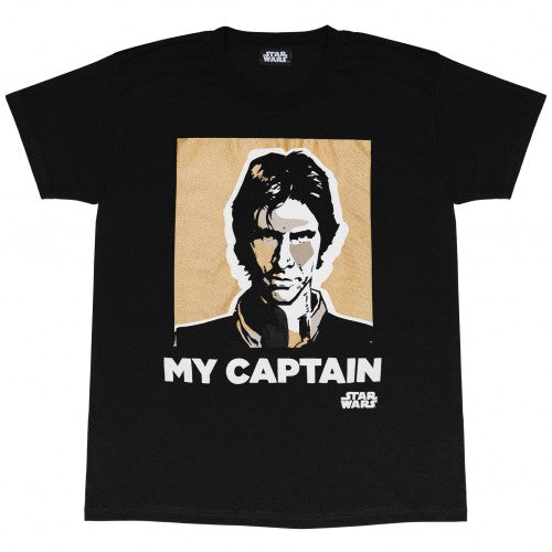 Front - Star Wars Womens/Ladies My Captain Han Solo Boyfriend T-Shirt