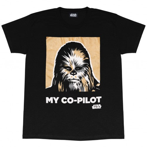 Front - Star Wars Womens/Ladies My Co-Pilot Chewbacca Boyfriend T-Shirt