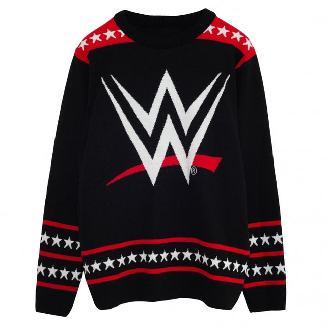 Front - WWE Mens Logo Knitted Jumper