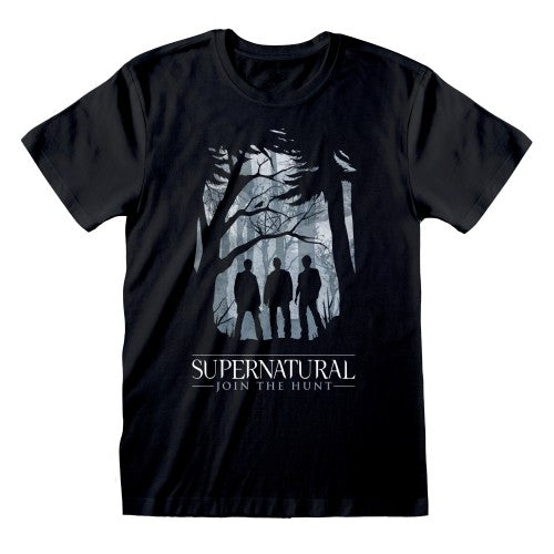 Front - Supernatural Mens Forest Silhouette T-Shirt
