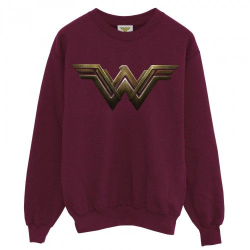 Front - Wonder Woman Womens/Ladies Logo Boyfriend Sweatshirt