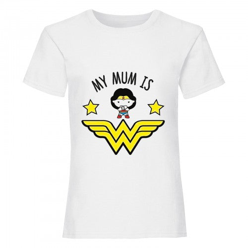 Front - Wonder Woman Girls My Mum T-Shirt