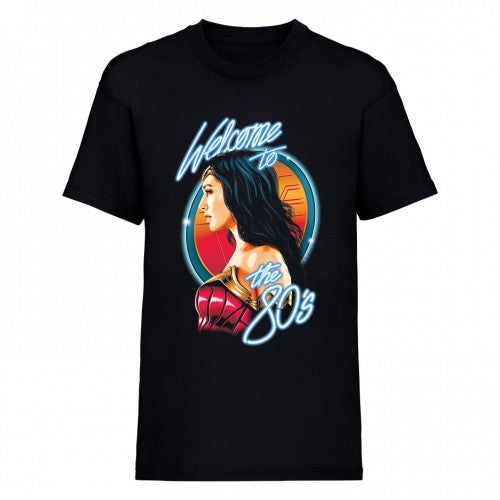 Front - Wonder Woman Mens Welcome To The 80s T-Shirt