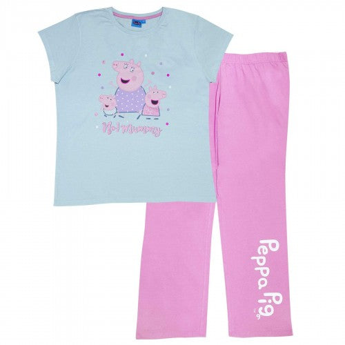 Front - Peppa Pig Womens/Ladies Number 1 Mummy Pyjama Set