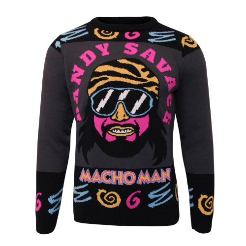 Front - WWE Mens Macho Man Randy Savage Knitted Jumper