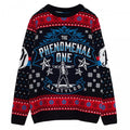 Front - WWE Mens Phenomenal A J Styles Knitted Christmas Jumper