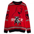 Front - WWE Mens Team Bring It The Rock Knitted Jumper