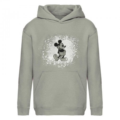 Front - Disney Girls Pose Mickey Mouse Glitter Pullover Hoodie