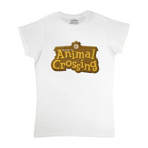 Front - Animal Crossing Womens/Ladies 3D Logo Fitted T-Shirt