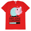 Front - Peppa Pig Official Adults Unisex Daddy Pig Joke Loading T-Shirt
