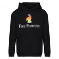 Front - Free Fortnite Girls Rainbow Llama Pullover Hoodie