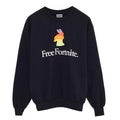 Front - Free Fortnite Womens/Ladies Rainbow Llama Boyfriend Sweatshirt