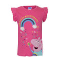 Front - Peppa Pig Girls Kindness Rainbow T-Shirt