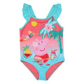 Front - Peppa Pig Baby Girls Tropical Island One Piece Swimsuit