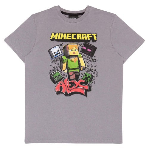 Front - Minecraft Childrens/Kids Alex T-Shirt