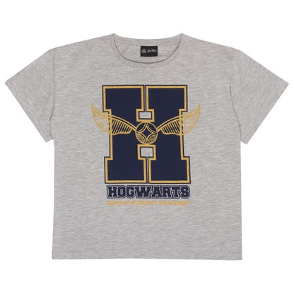 Front - Harry Potter Girls Hogwarts School of Witchcraft and Wizardry Glitter T-Shirt