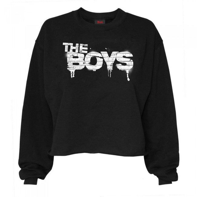 Front - The Boys Womens/Ladies Logo Cropped Sweatshirt