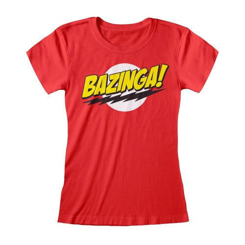 Front - The Big Bang Theory Womens/Ladies Bazinga Fitted T-Shirt