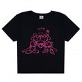 Front - Disney Womens/Ladies Kiss Cropped T-Shirt