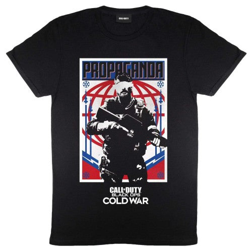Front - Call Of Duty Mens Black Ops Cold War Propaganda T-Shirt