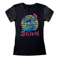 Front - Lilo & Stitch Womens/Ladies Distressed Stitch Fitted T-Shirt