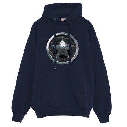 Front - Marvel Womens/Ladies The Winter Soldier Emblem Boyfriend Hoodie