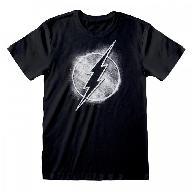 Front - The Flash Womens/Ladies Mono Distressed Logo Boyfriend T-Shirt