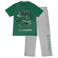 Front - Harry Potter Womens/Ladies Slytherin Loose Fit Pyjama Set