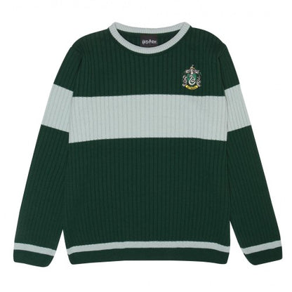 Front - Harry Potter Womens/Ladies Slytherin Quidditch Knitted Jumper